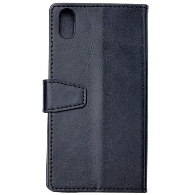 Xiaomi Redmi 7A atverčiamas juodas odinis dėklas, knygutė - piniginė / Priedai.lt