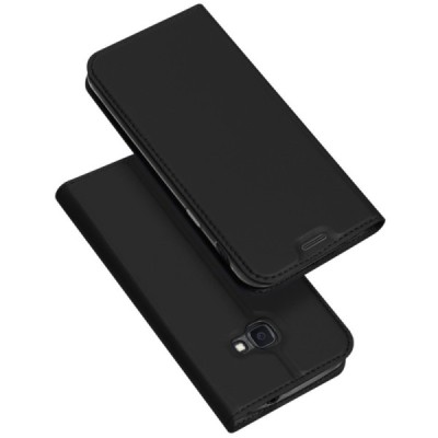 „Dux Ducis“ Skin serijos Samsung Galaxy Xcover 4 / 4S (G390, G398) juodas odinis atverčiamas dėklas / Priedai.lt