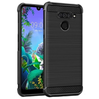 LG Q60 kieto silikono TPU juodas dėklas - nugarėlė / Priedai.lt