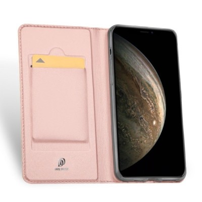 „Dux Ducis“ Skin serijos Apple iPhone 11 Pro rožinis odinis atverčiamas dėklas / Priedai.lt
