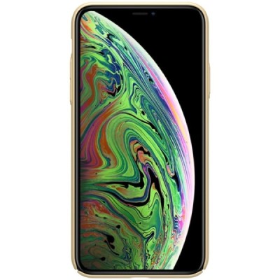 Nillkin Frosted Shield Apple iPhone 11 Pro Max auksinis plastikinis dėklas / Priedai.lt
