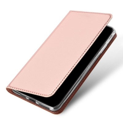 „Dux Ducis“ Skin serijos Apple iPhone 11 Pro Max rožinis odinis atverčiamas dėklas / Priedai.lt