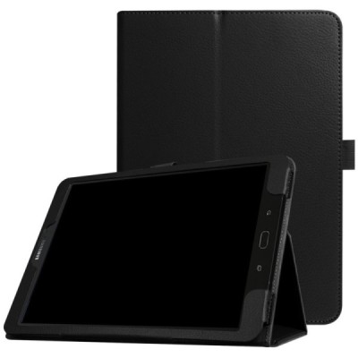 Samsung Galaxy Tab S3 9,7 (T820, T825) „Litchi“ atverčiamas juodas odinis dėklas (sulankstomas) / Priedai.lt