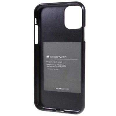 Apple iPhone 11 Pro Max Mercury juodas kieto silikono TPU dėklas - nugarėlė / Priedai.lt
