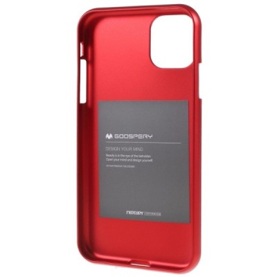 Apple iPhone 11 Pro Max Mercury raudonas kieto silikono TPU dėklas - nugarėlė / Priedai.lt