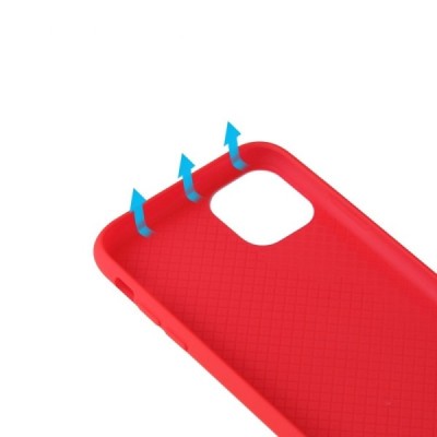 Apple iPhone 11 Pro Max kieto silikono TPU raudonas dėklas - nugarėlė / Priedai.lt