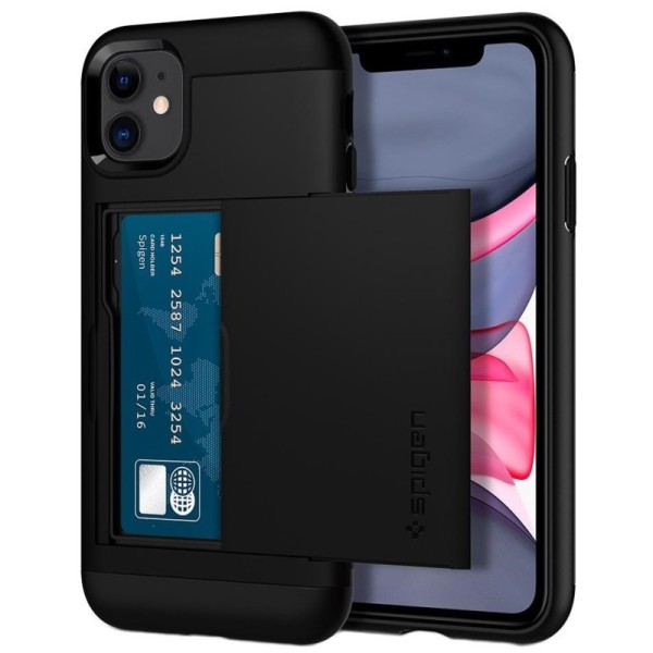 „Spigen“ Slim Armor CS dėklas - juodas (iPhone 11)