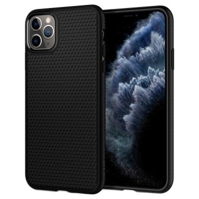 „Spigen“ Liquid Air Apple iPhone 11 Pro juodas kieto silikono dėklas / Priedai.lt