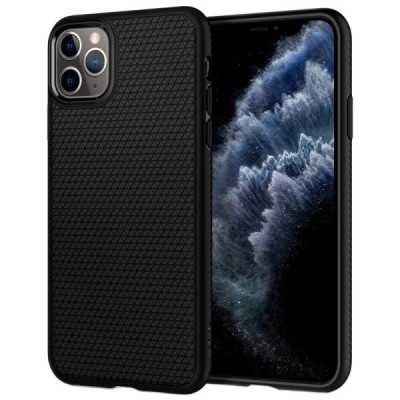 „Spigen“ Liquid Air Apple iPhone 11 Pro Max juodas kieto silikono dėklas / Priedai.lt