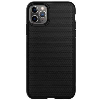 „Spigen“ Liquid Air Apple iPhone 11 Pro Max juodas kieto silikono dėklas / Priedai.lt