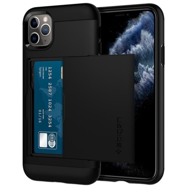 „Spigen“ Slim Armor CS dėklas - juodas (iPhone 11 Pro Max)