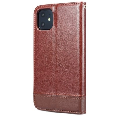 Solidus Apple iPhone 11 Pro Max rudas odinis atverčiamas dėklas / Priedai.lt
