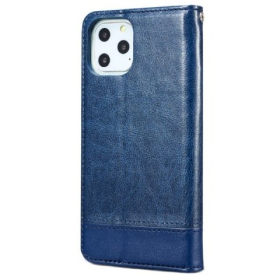 Solidus Apple iPhone 11 Pro Max mėlynas odinis atverčiamas dėklas / Priedai.lt