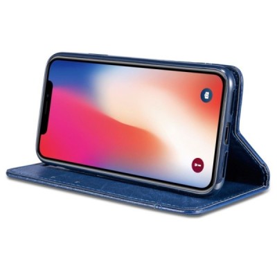 Solidus Apple iPhone 11 Pro Max mėlynas odinis atverčiamas dėklas / Priedai.lt