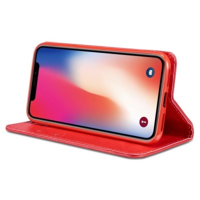 Solidus Apple iPhone 11 Pro raudonas odinis atverčiamas dėklas / Priedai.lt