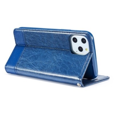 Solidus Apple iPhone 11 Pro mėlynas odinis atverčiamas dėklas / Priedai.lt