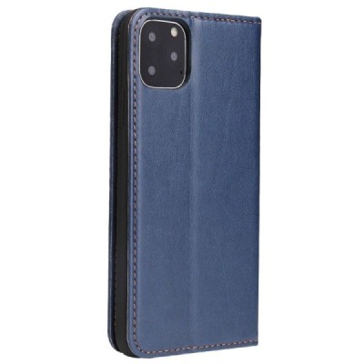 Solidus Apple iPhone 11 mėlynas odinis atverčiamas dėklas / Priedai.lt