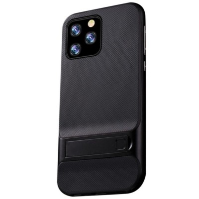 „Kickstand“ sustiprintos apsaugos Apple iPhone 11 Pro juodas kieto silikono (TPU) ir plastiko dėklas / Priedai.lt