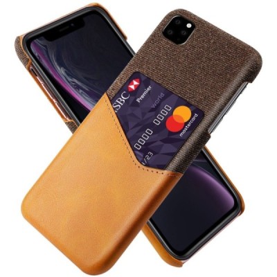 „KSQ“ Shell Apple iPhone 11 Pro rudas odinis dėklas - nugarėlė su kišenėle kortelėms / Priedai.lt