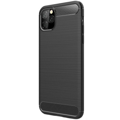 Apple iPhone 11 Pro Max kieto silikono TPU juodas dėklas - nugarėlė / Priedai.lt