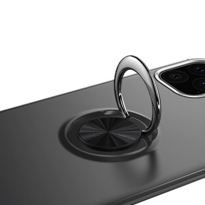 Apple iPhone 11 „Lenuo“ Kickstand kieto silikono TPU juodas dėklas - nugarėlė / Priedai.lt