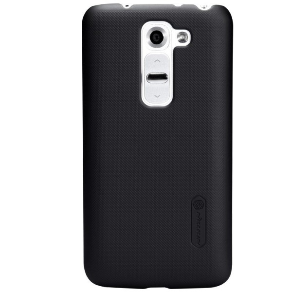 „Nillkin“ Super Frosted dėklas - juodas + apsauginė ekrano plėvelė (G2 mini)