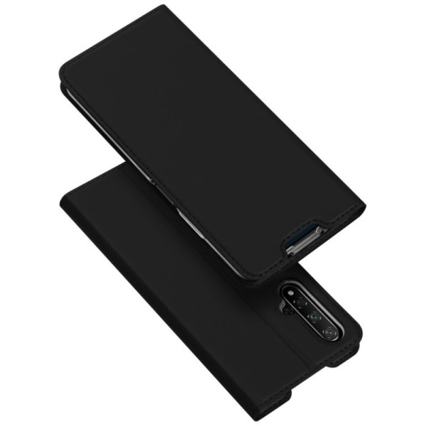 „Dux Ducis“ Skin atverčiamas dėklas - juodas (Nova 5T / Honor 20)