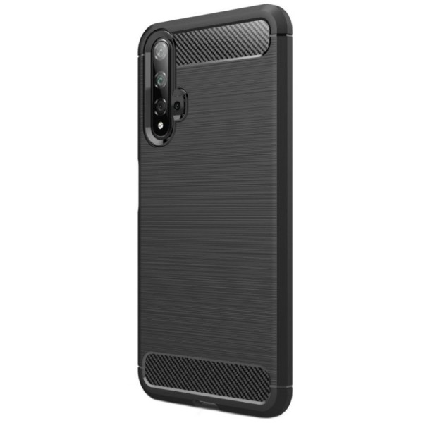 „Carbon“ kieto silikono (TPU) dėklas - juodas (Nova 5T / Honor 20)
