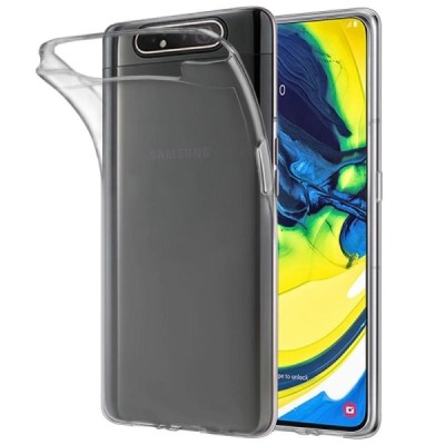 Samsung Galaxy A80 (A805F) kieto silikono TPU skaidrus dėklas - nugarėlė / Priedai.lt