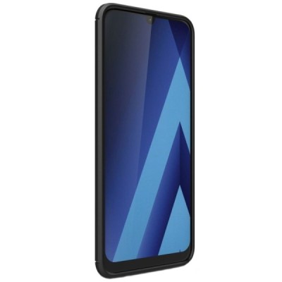 Samsung Galaxy A70 (A705F) „Carbon“ kieto silikono TPU juodas dėklas - nugarėlė / Priedai.lt