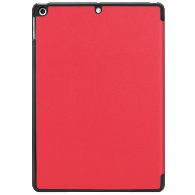 Apple iPad 10,2 (2019) atverčiamas raudonas odinis dėklas - knygutė (sulankstomas) / Priedai.lt