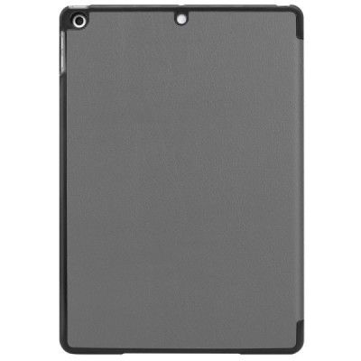 Apple iPad 10,2 (2019) atverčiamas pilkas odinis dėklas - knygutė (sulankstomas) / Priedai.lt