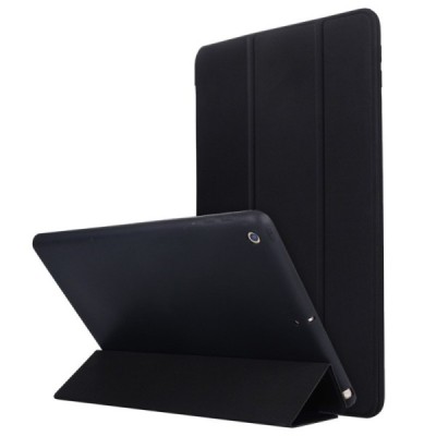 Apple iPad 10,2 (2019) solidus atverčiamas juodas odinis dėklas - knygutė (sulankstomas) / Priedai.lt