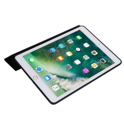 Apple iPad 10,2 (2019) solidus atverčiamas juodas odinis dėklas - knygutė (sulankstomas) / Priedai.lt