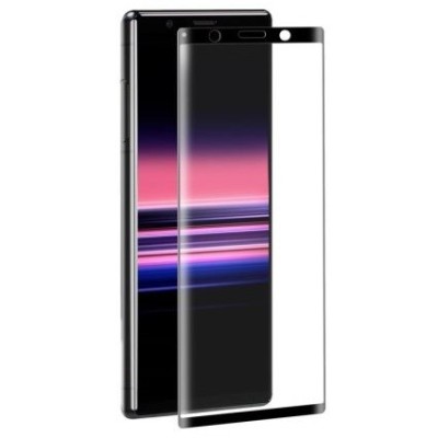 Sony Xperia 5 „Mocolo“ 9H Tempered Glass sustiprintos apsaugos juodas pilnai dengiantis apsauginis ekrano stiklas 0,2 mm / Pried