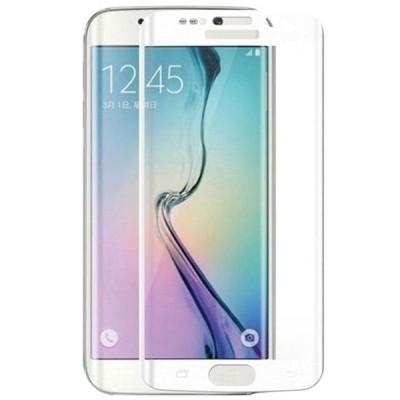 Samsung Galaxy S6 Edge (G925) „3D“ 9H Tempered Glass sustiprintos apsaugos skaidrus (permatomas) pilnai dengiantis apsauginis ek