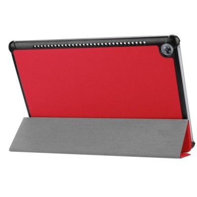 Huawei MediaPad M5 10.8 (MediaPad M5 10 Pro) atverčiamas raudonas odinis dėklas - knygutė / Priedai.lt