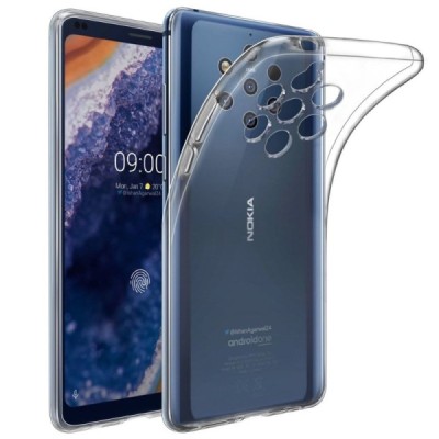 Nokia 9 PureView kieto silikono TPU skaidrus dėklas - nugarėlė / Priedai.lt