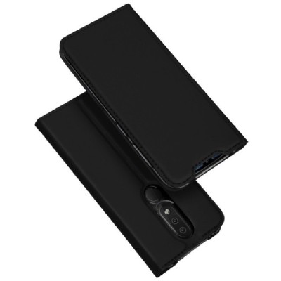 „Dux Ducis“ Skin serijos Nokia 4.2 (2019) juodas odinis atverčiamas dėklas / Priedai.lt