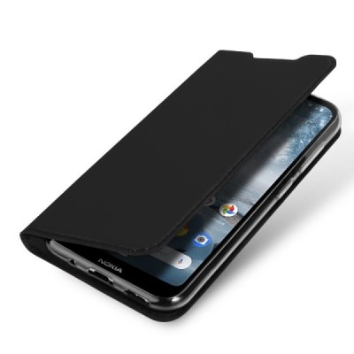 „Dux Ducis“ Skin serijos Nokia 4.2 (2019) juodas odinis atverčiamas dėklas / Priedai.lt