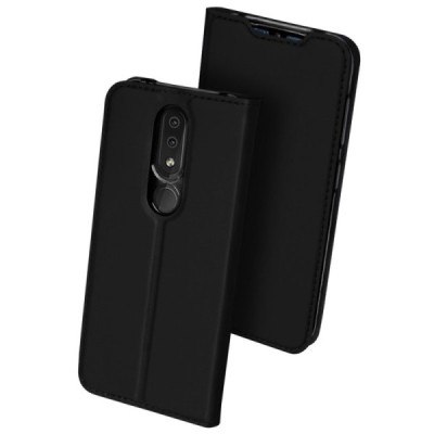„Dux Ducis“ Skin serijos Nokia 4.2 (2019) juodas odinis atverčiamas dėklas / Priedai.lt