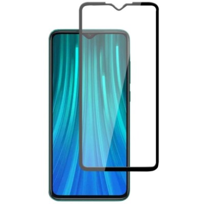 Xiaomi Redmi Note 8 Pro apsauginis ekrano stiklas „Rurihai“ 9H Tempered Glass (juodas, pilnai dengiantis) 0.26 mm | Priedai.lt