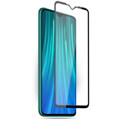 Xiaomi Redmi Note 8 Pro apsauginis ekrano stiklas „Rurihai“ 9H Tempered Glass (juodas, pilnai dengiantis) 0.26 mm | Priedai.lt
