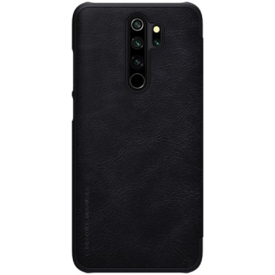 Xiaomi Redmi Note 8 Pro prabangus „Nillkin“ Qin serijos juodas odinis atverčiamas dėklas - knygutė | Priedai.lt
