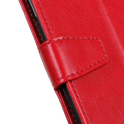 LG G8s Thinq raudonas odinis atverčiamas dėklas - knygutė | Priedai.lt