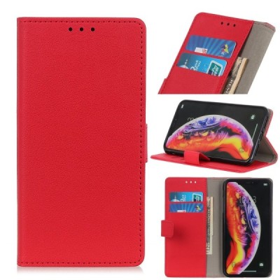 LG K40 raudonas odinis atverčiamas dėklas - knygutė | Priedai.lt