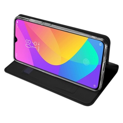 Xiaomi Mi 9 Lite „Dux Ducis“ Skin serijos juodas odinis atverčiamas dėklas - knygutė | Priedai.lt