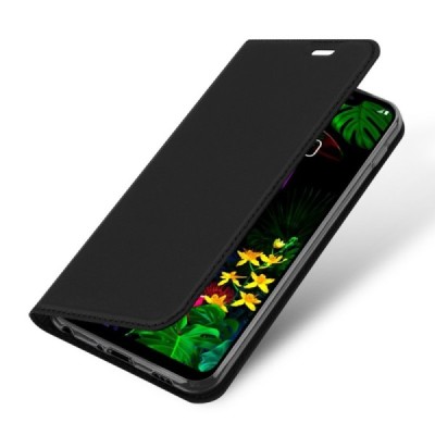 LG G8s ThinQ „Dux Ducis“ Skin serijos juodas odinis atverčiamas dėklas - knygutė | Priedai.lt