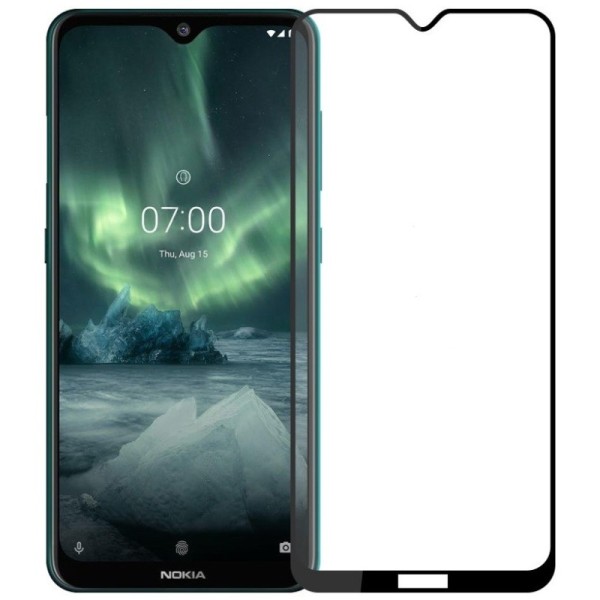 „Hat-Prince“ Tempered Glass apsauginis ekrano stiklas 0.26 mm - juodas (Nokia 7.2 / Nokia 6.2)