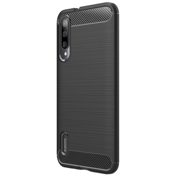 „Carbon“ kieto silikono (TPU) dėklas - juodas (Mi A3)